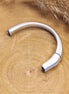 Half magnet bracelet for 5mm round leather DQ silver