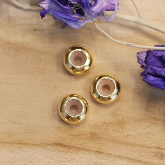 Perlenstopper mit Gummi innen DQ GOLD