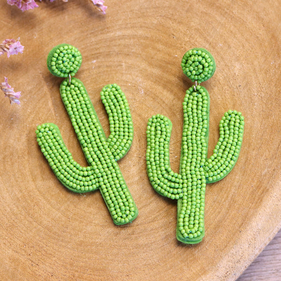 Statement oorbellen - cactus