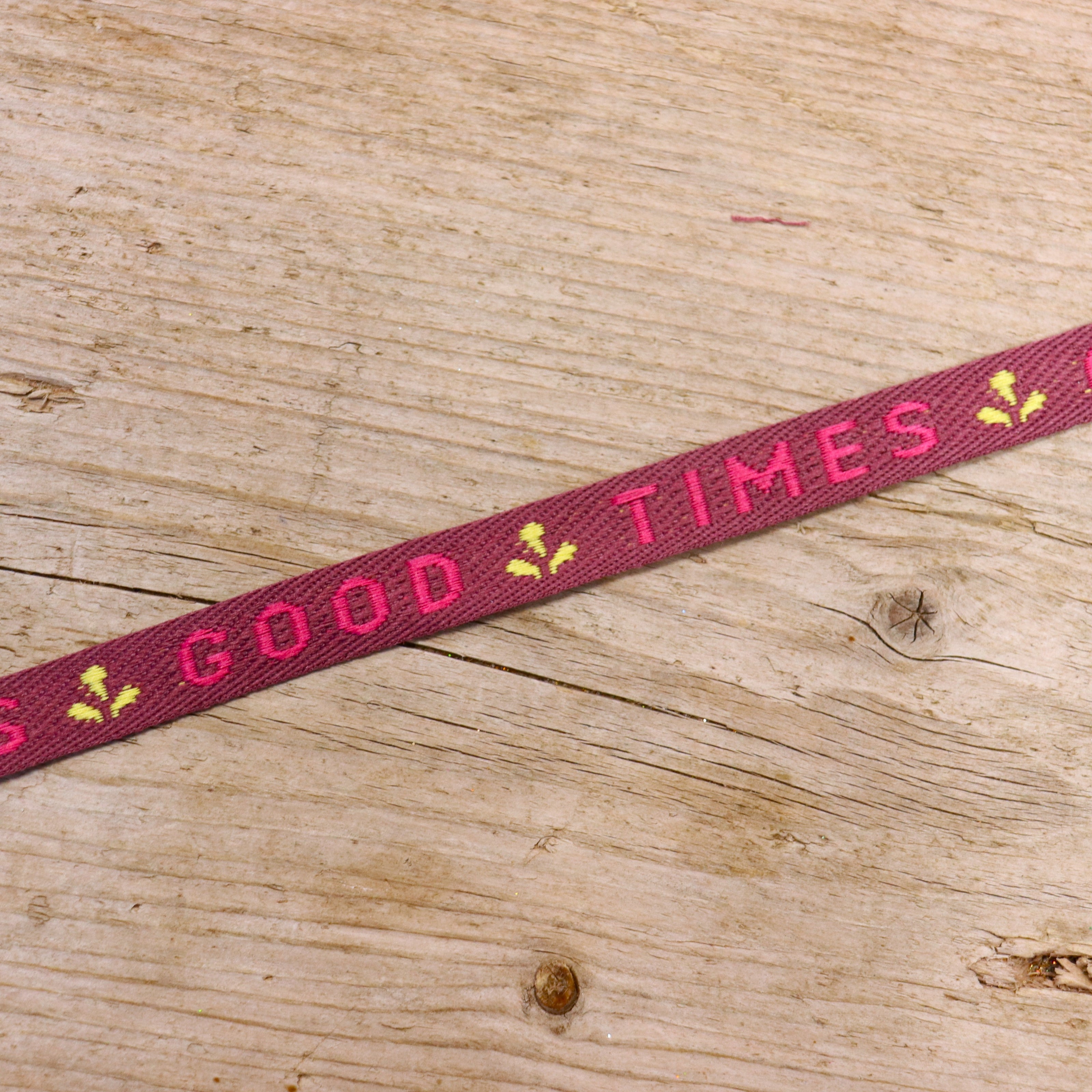 Schleifenband good times rosa-rot