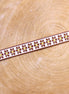 Ribbon with flowers brown-white