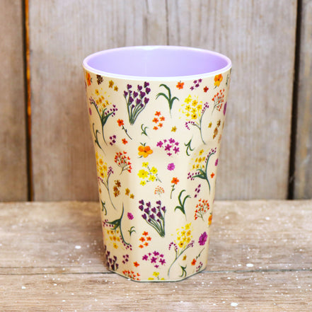 RICE cup large - wild flower print
