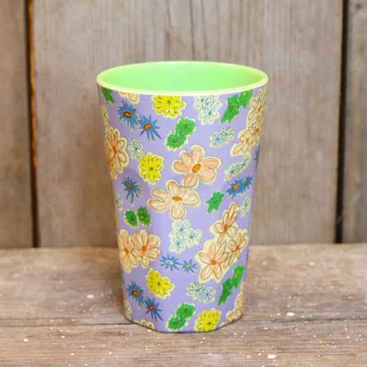 RICE Becher groß - Blumenmalerei