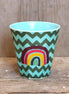 RICE Becher mittelgroß - Regenbogen-Zickzack-Print