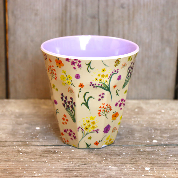 RICE beker medium - wild flower print