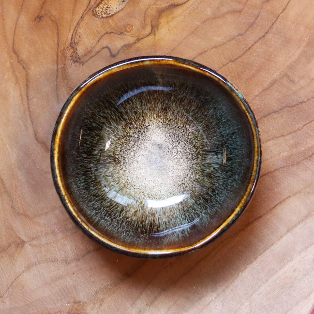 Tapas bakje - donkerbruin/blauw