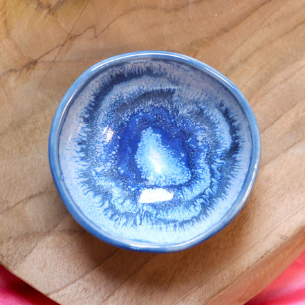 Tapasschale - blaue Kreise