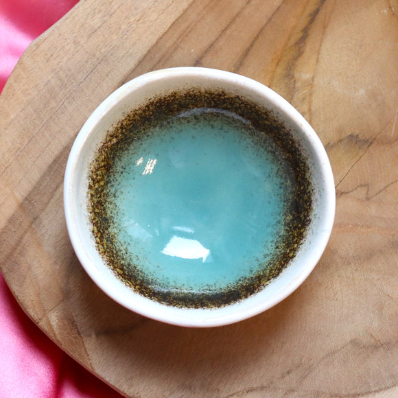Tapas bakje - turquoise/bruin