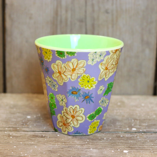 RICE Becher mittel - Blumenmalerei-Druck