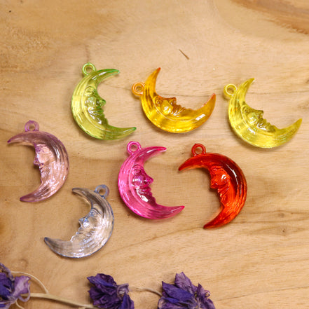 Acryl bedels 10 stuks - maan