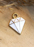 Enamel bedel - diamant goud