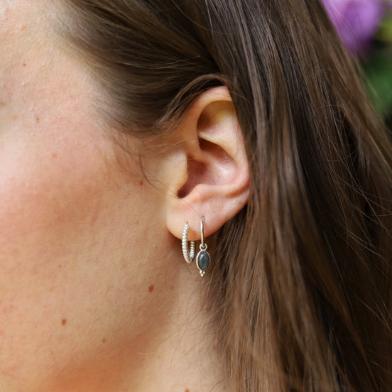 925 sterling zilveren gedraaide oorringen