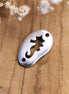 DQ silver punched out seahorse spacer