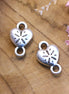 Interposer DQ silver heart with sand dollar