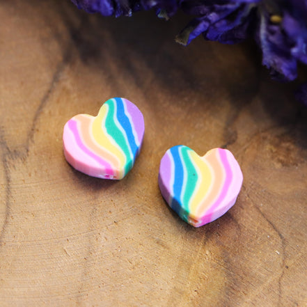 Polymer rainbow heart