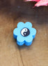 Polymer Yin Yang Blue Flower