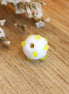 Perle weiß - Keramik mit gelben Sprenkeln