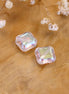 Kraal crystal - plat vierkant met AB coating