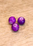 Bead purple - round marbled