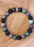 Herenarmband met labradoriet, lavasteen en turkoois