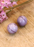 Bead purple - round with print 9mm