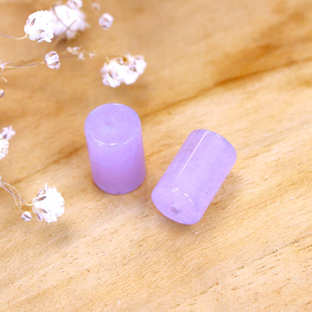 Bead purple - glass bead large tube