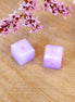 Bead purple - glass bead cube small