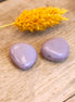 Bead purple - glass bead nugget flat