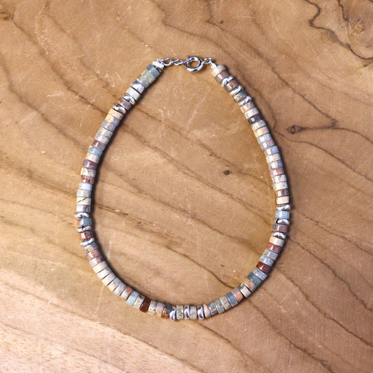 Men's bracelet with amazonite - with lock