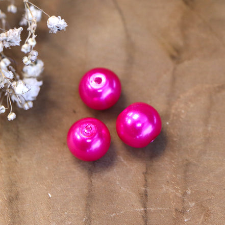 Bead pink - plastic pearl round