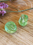 Bead green - glass bead with twist