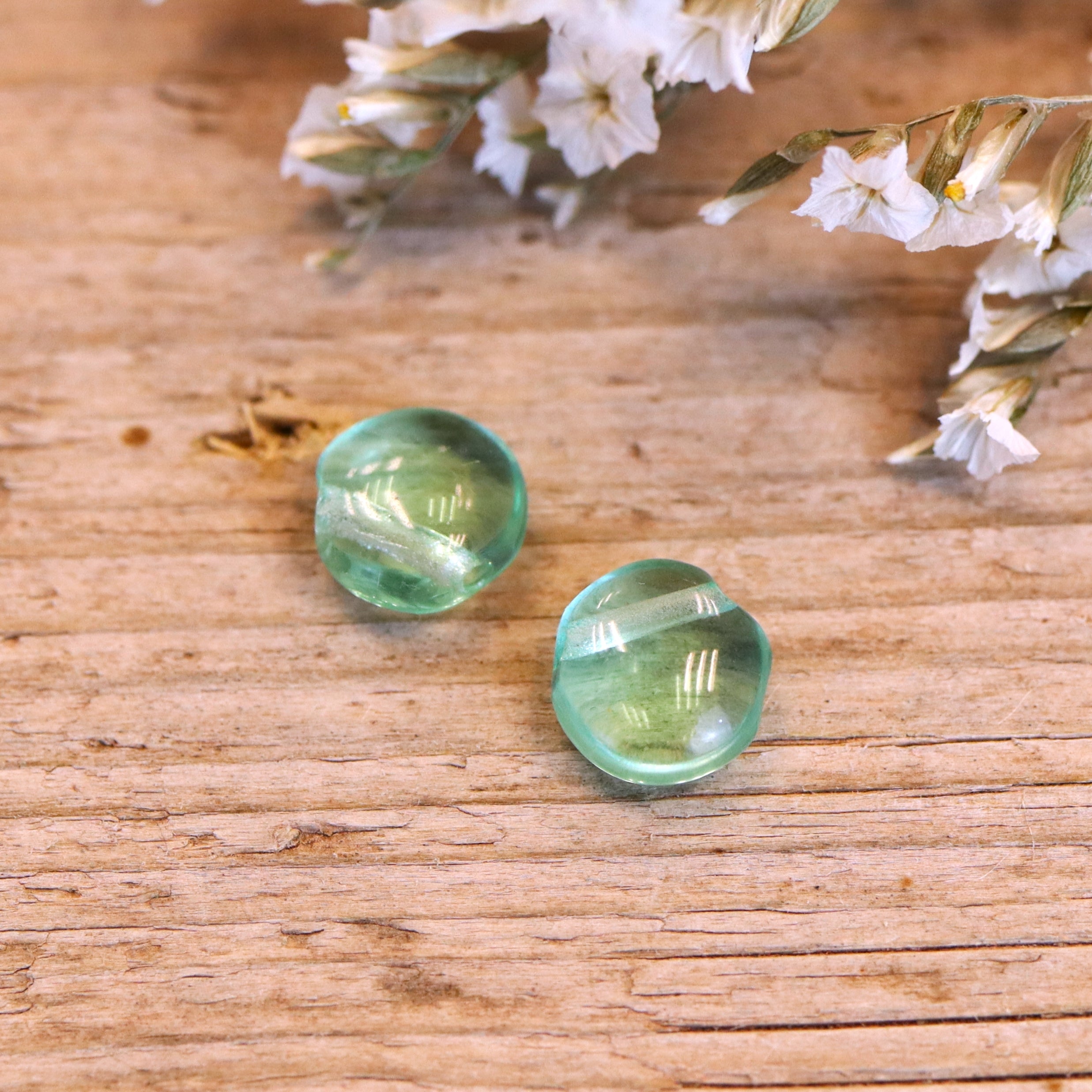 Bead green - small round