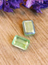 Bead green - rectangle with AB coting