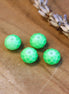 Bead green - facet cut with diamonds
