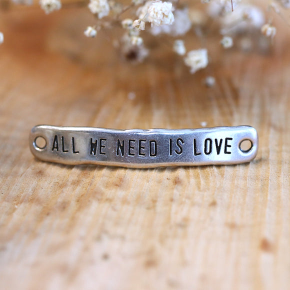 Tussenzetsel DQ zilver all we need is love