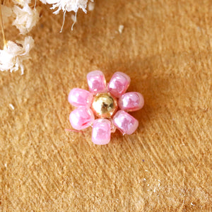 Miyuki bloem roze-goud