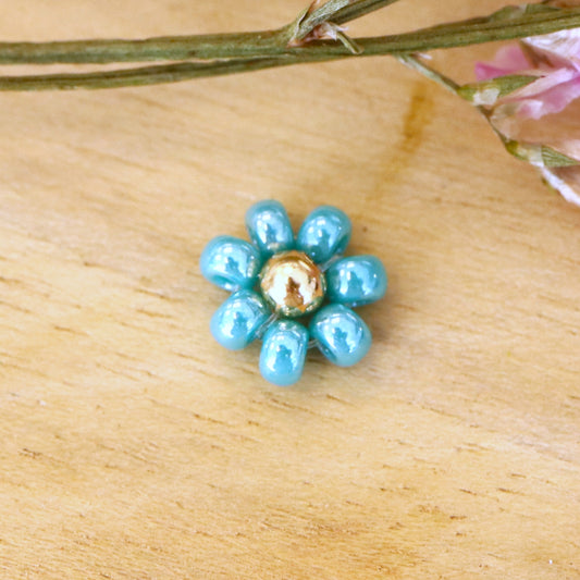 Miyuki Blume türkis-gold