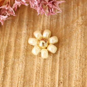 Miyuki bloem beige-goud