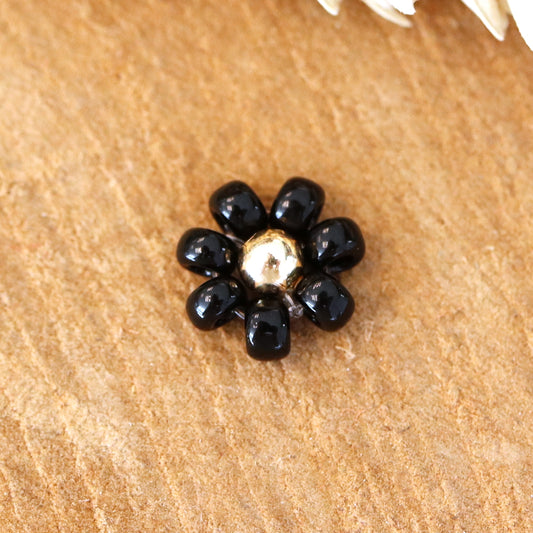 Miyuki Blume schwarz-gold