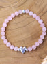 Bracelet with rose quartz