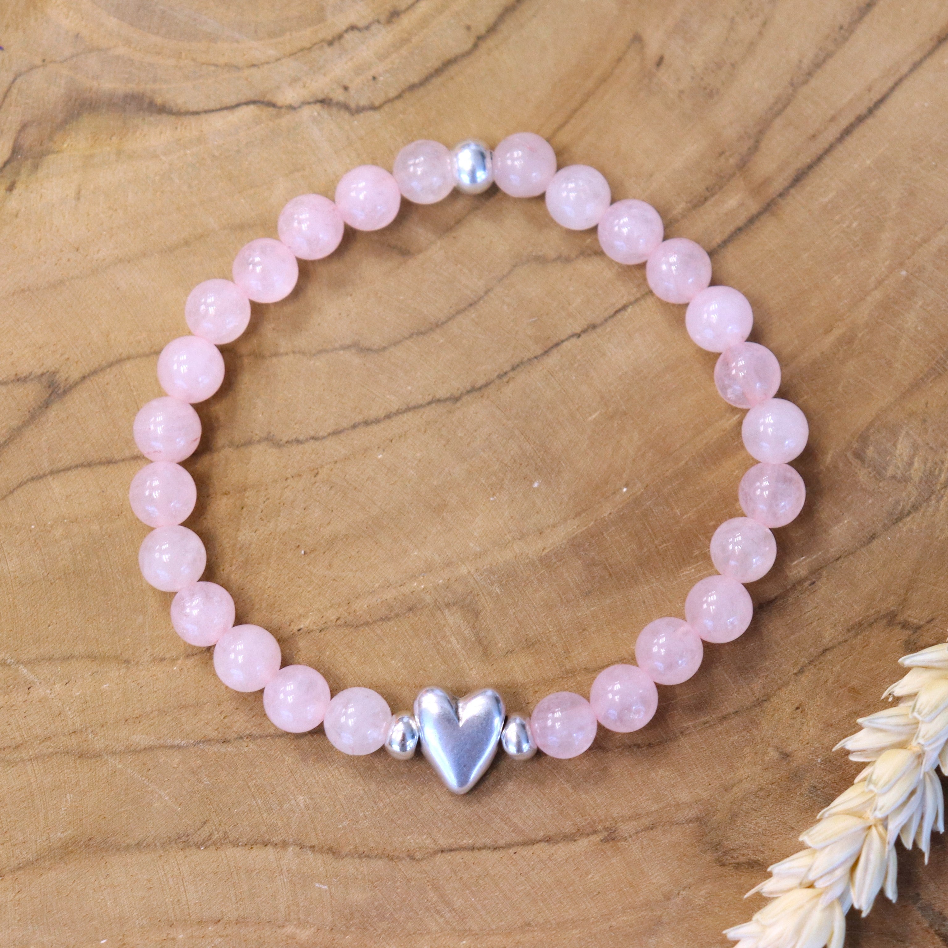 Bracelet with rose quartz