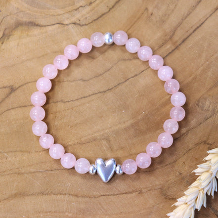 Bracelet with rose quartz