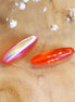 Perle orange - oval mit AB Beschichtung