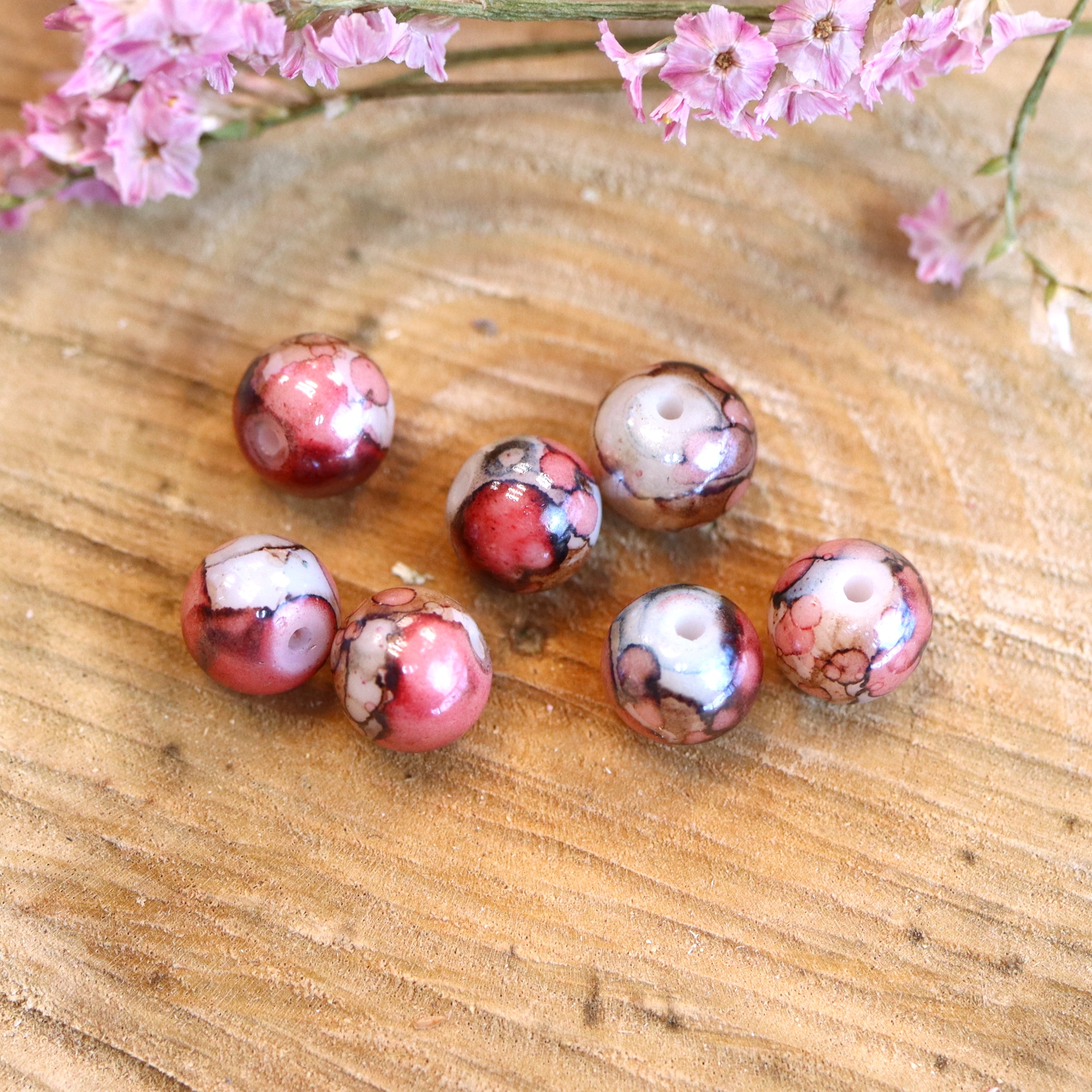 Kraal rood - marble effect