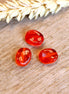 Perle rot - Glasperle gebogen oval