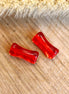 Bead red - glass bead hourglass