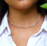 Zilveren kralenketting - amazoniet