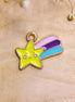 Enamel charm - falling star gold