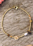 Miyuki bracelet gold with cream flower