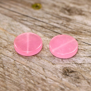 Kraal roze - glaskraal plat rond